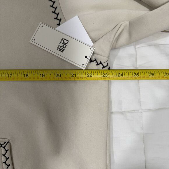 Men’s DR Social Club Contrast Stitch Hoodie – Off White Sz Large - Picture 8 of 10